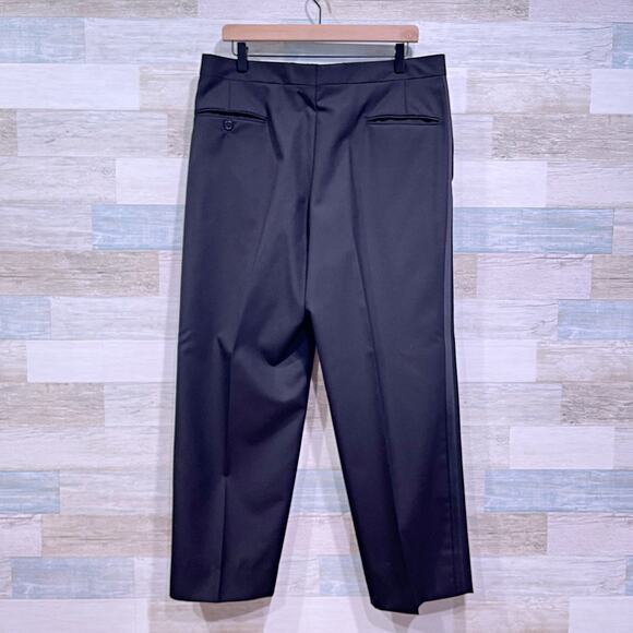 Jos A Bank Notch Collar Tuxedo Suit Black Mens 42R Jacket 36R Pleated Pants - Picture 10 of 12